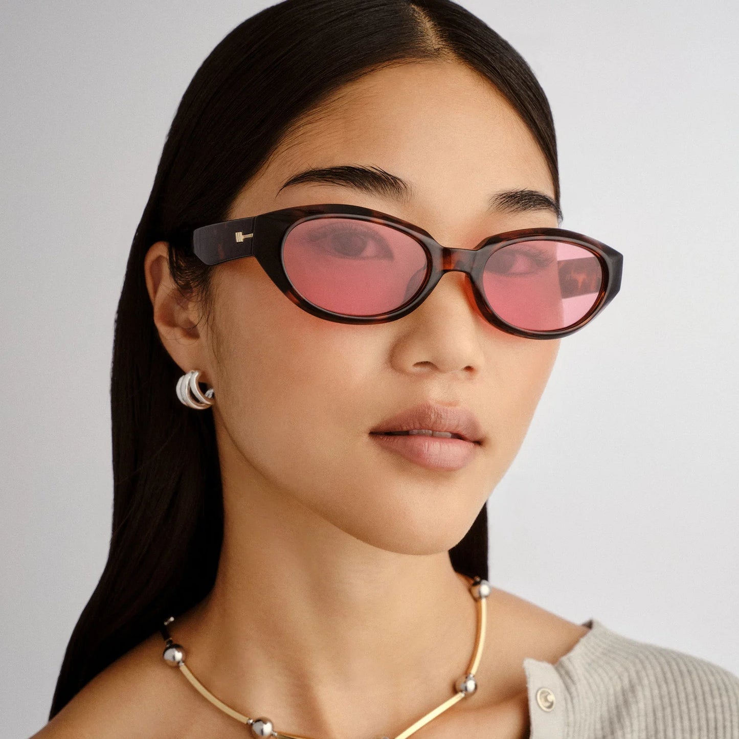 Le Specs Le Bijou Sunglasses in Tort/Crimson
