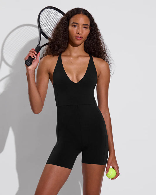 Left on Friday Weekender Playsuit in Jet Black