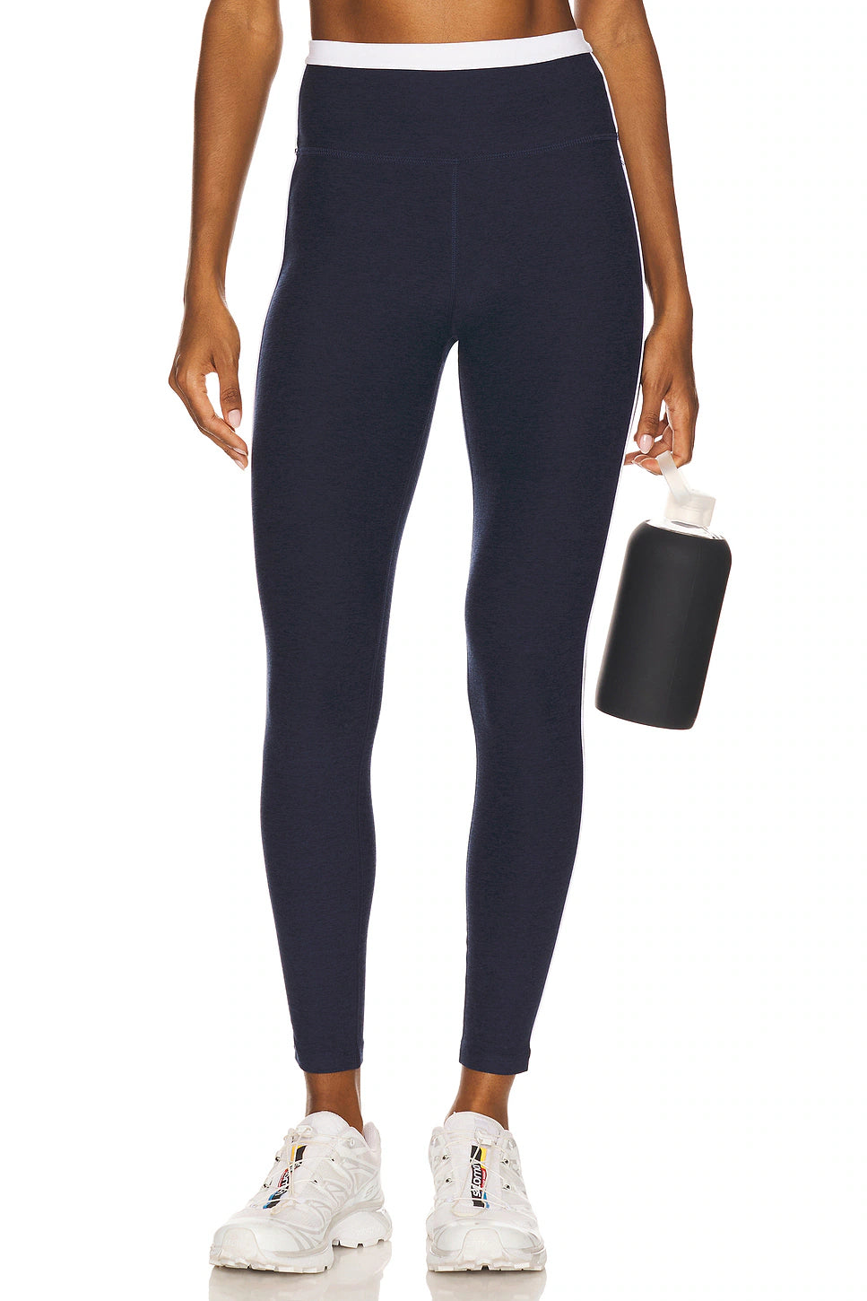 Beyond Yoga Spacedye Trophy High Waisted Leggings in Nocturnal Navy & Cloud White