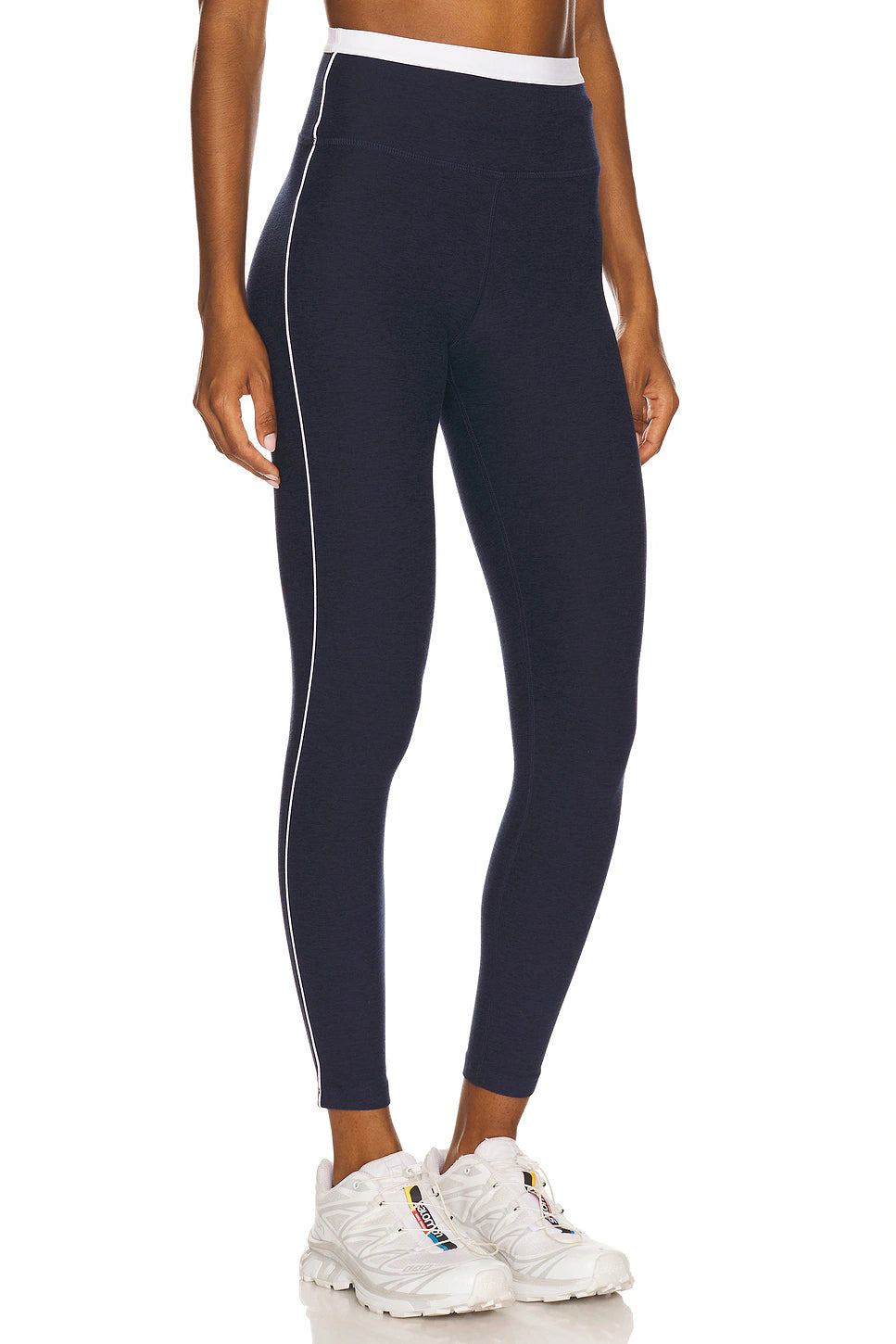 Beyond Yoga Spacedye Trophy High Waisted Leggings in Nocturnal Navy & Cloud White