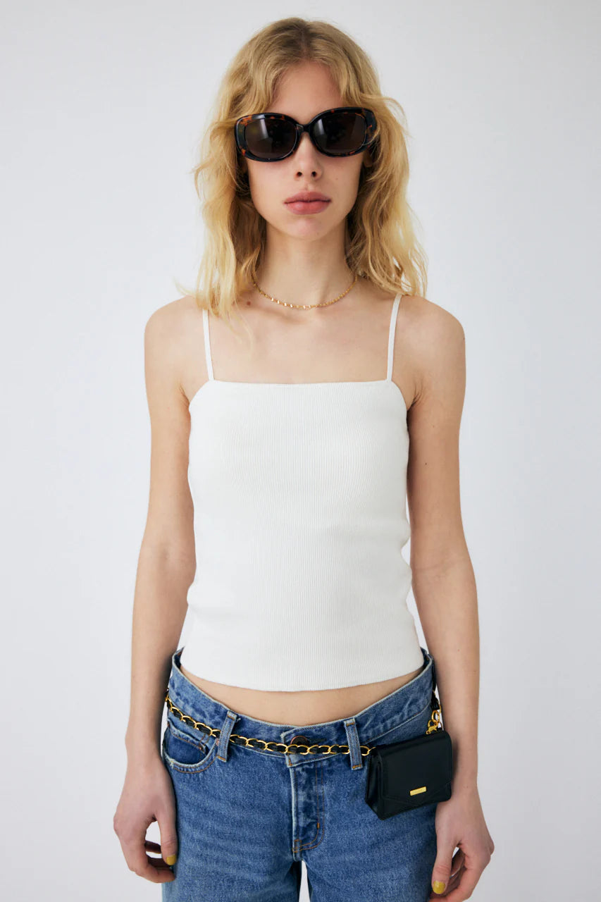 Moussy Square Cami in White
