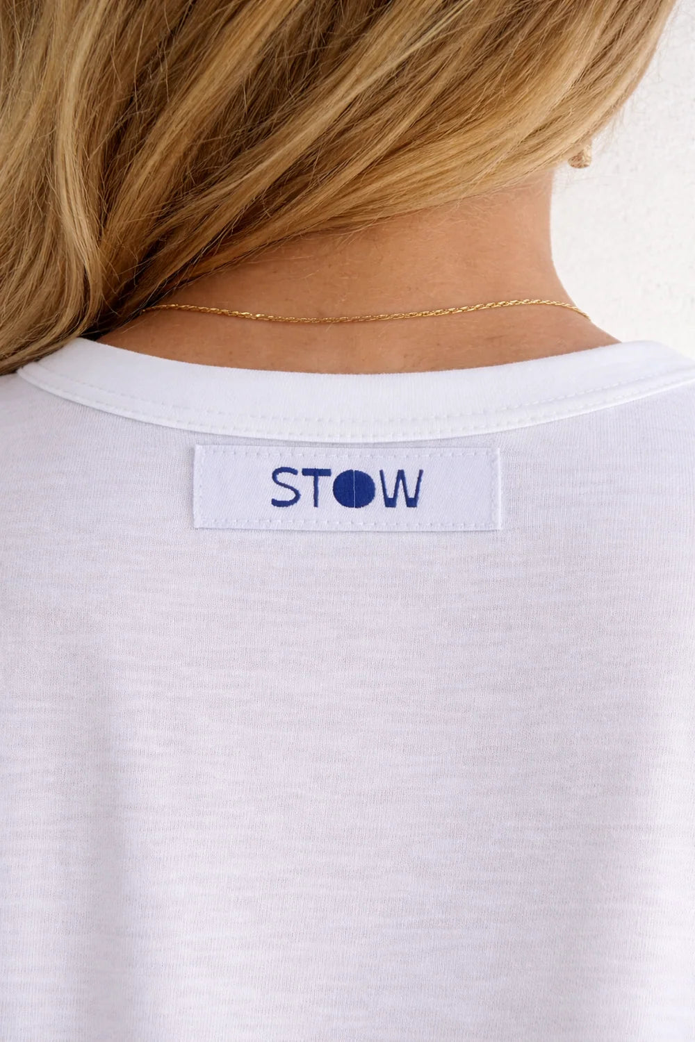 STOW Apparel Snap Tee in White