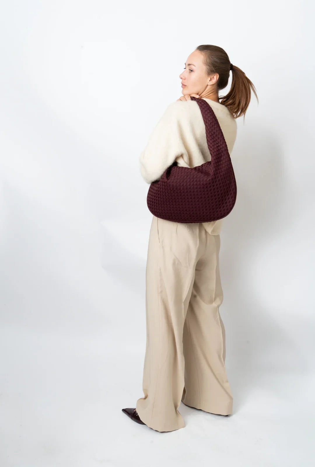 HVISK Haze Braided Neoprene in Midnight Plum