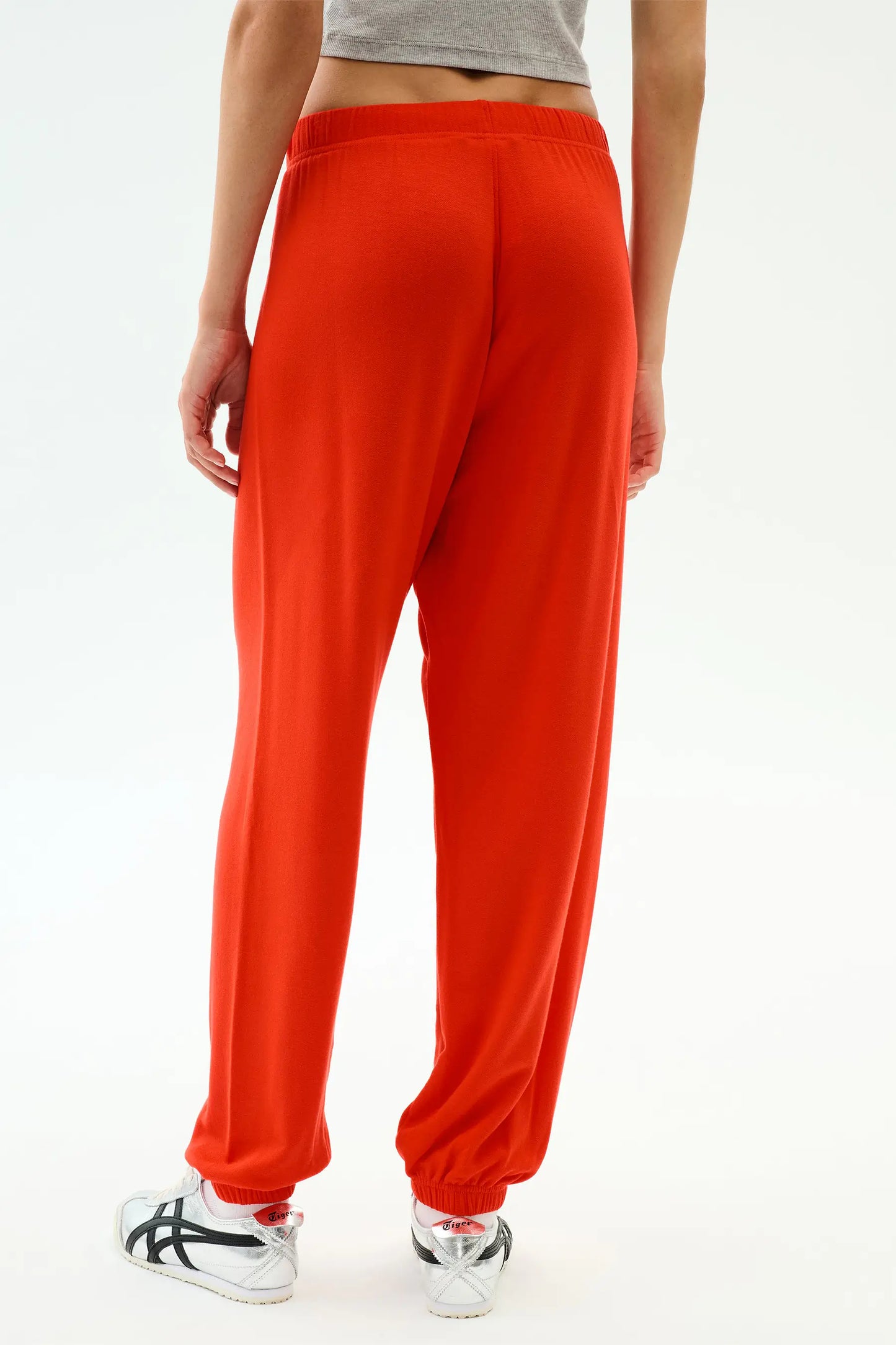 Splits59 Andie Oversized Fleece Sweatpant in Lotus Red