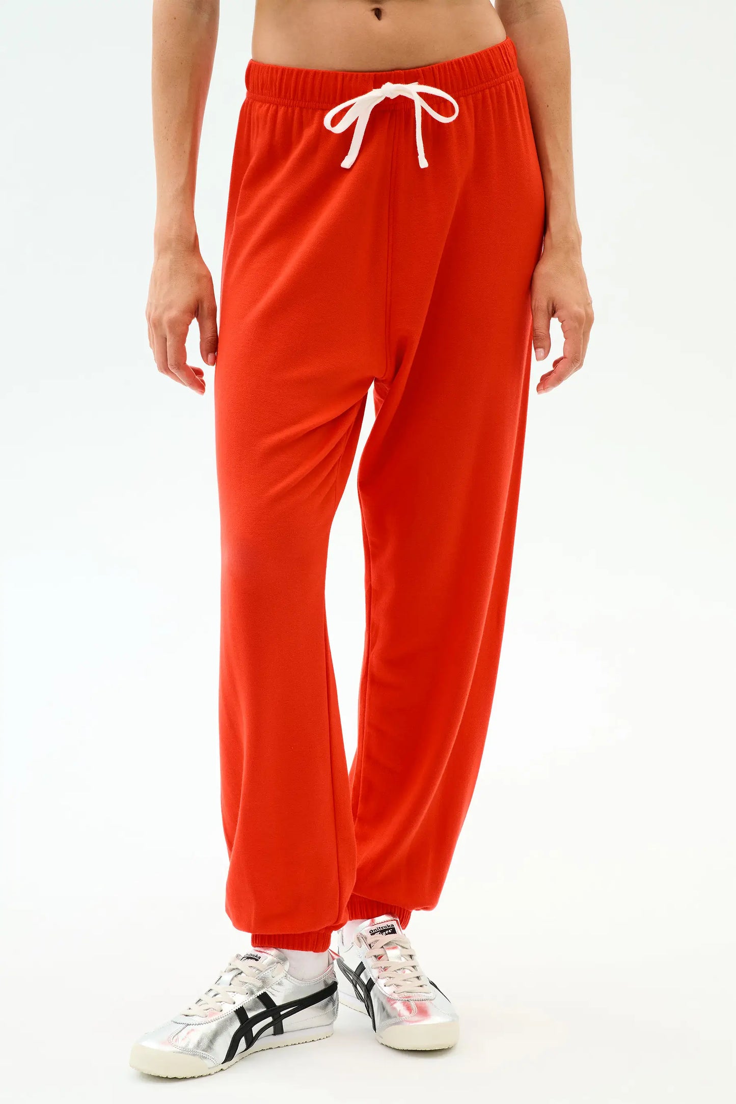 Splits59 Andie Oversized Fleece Sweatpant in Lotus Red