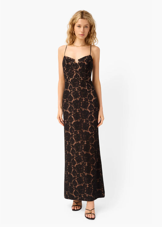CAMI NYC Rosaria Lace Gown in Black