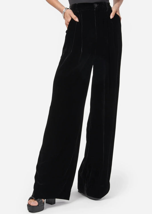 CAMI NYC Rylie Velvet Pant in Black