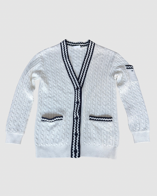 The Upside Patterned Edge Cable Knit Cardigan