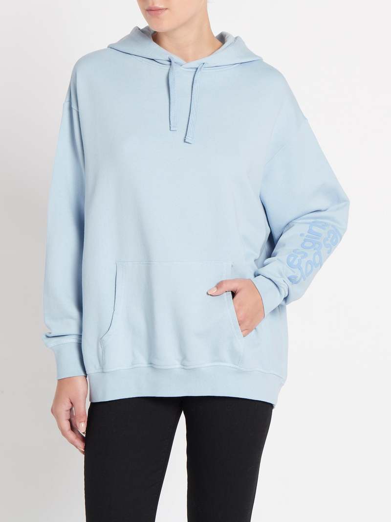 Les Girls Les Boys Oversized Hoodie in Cashmere Blue