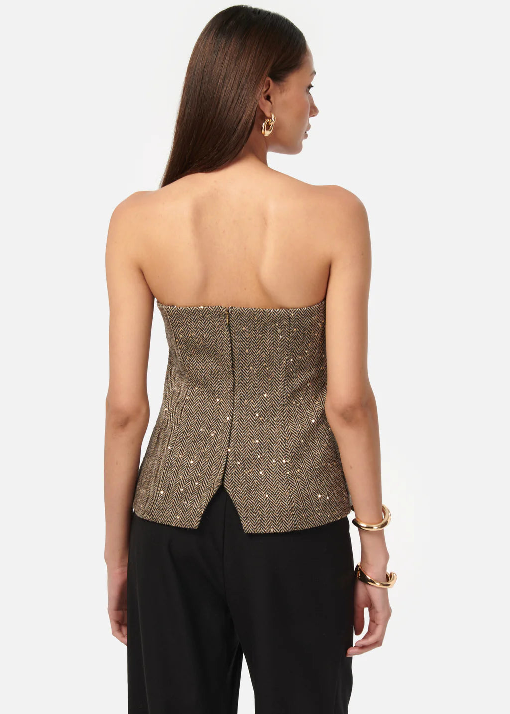 CAMI NYC Elliott Sequin Tweed Top