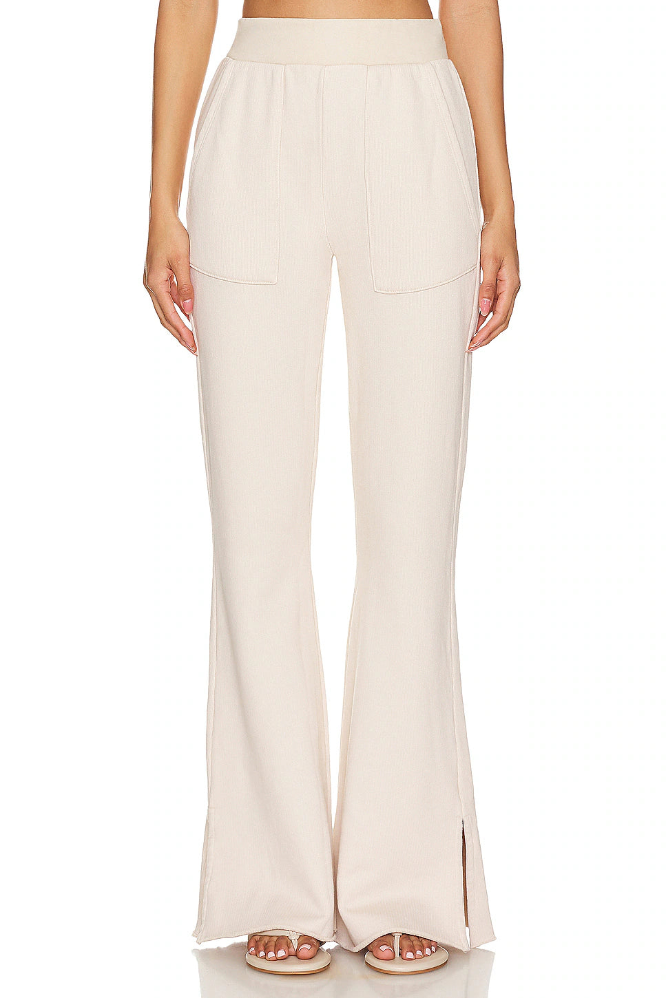 NSF Rusty Side Slit Flair Pant in Naturale