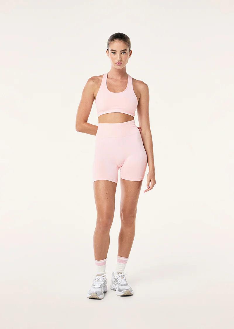 P.E Nation Restore Seamless 5'' Bike Short in Chalk Pink