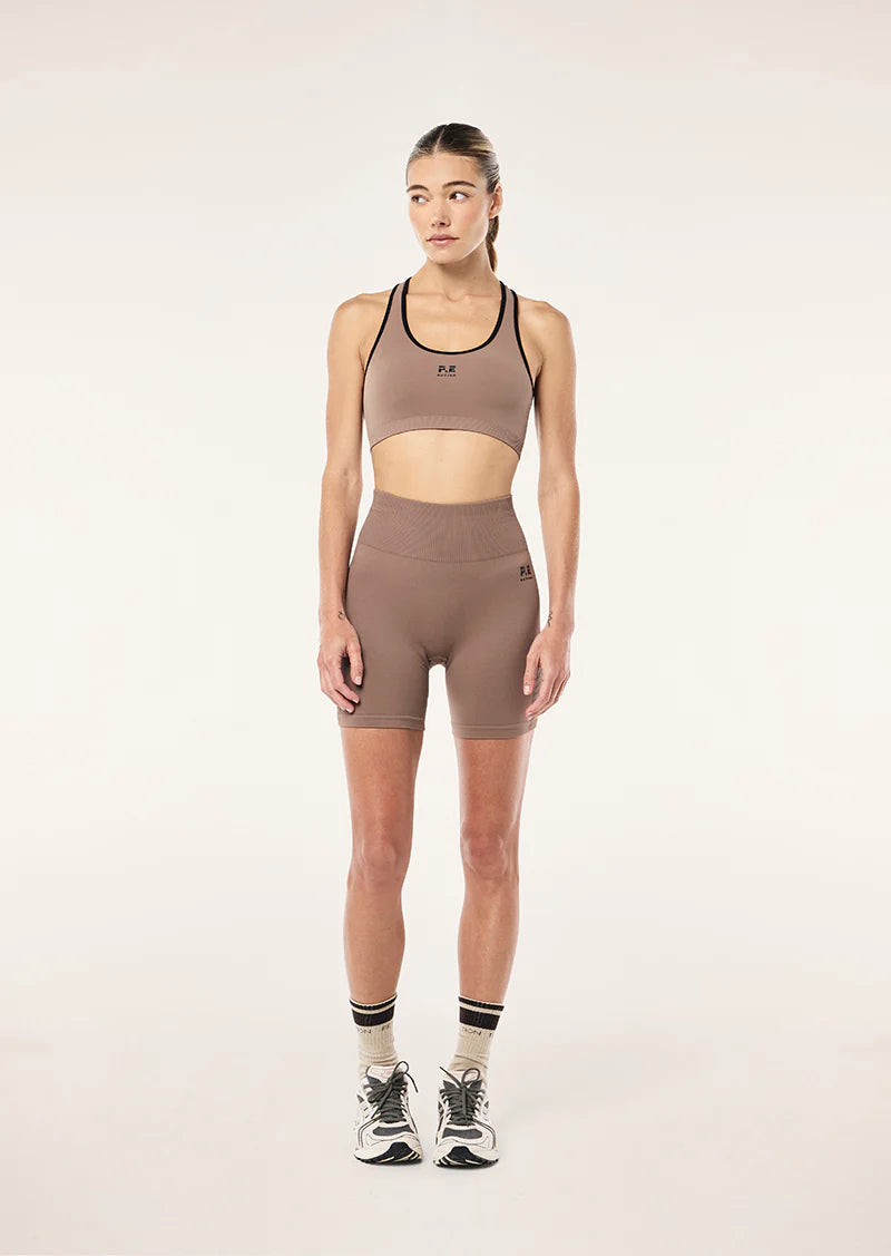 P.E Nation Restore Seamless 5'' Bike Short in Fossil
