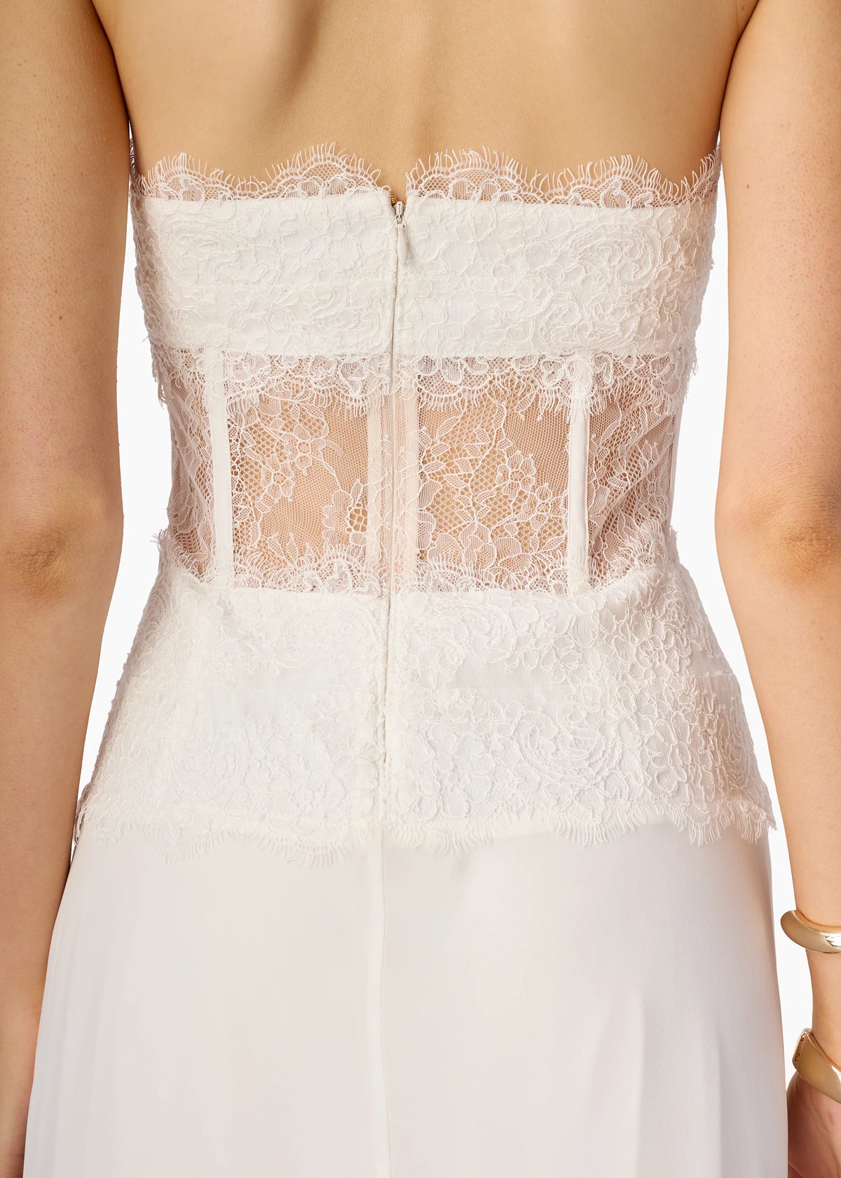 CAMI NYC Lucienne Strapless Gown in White