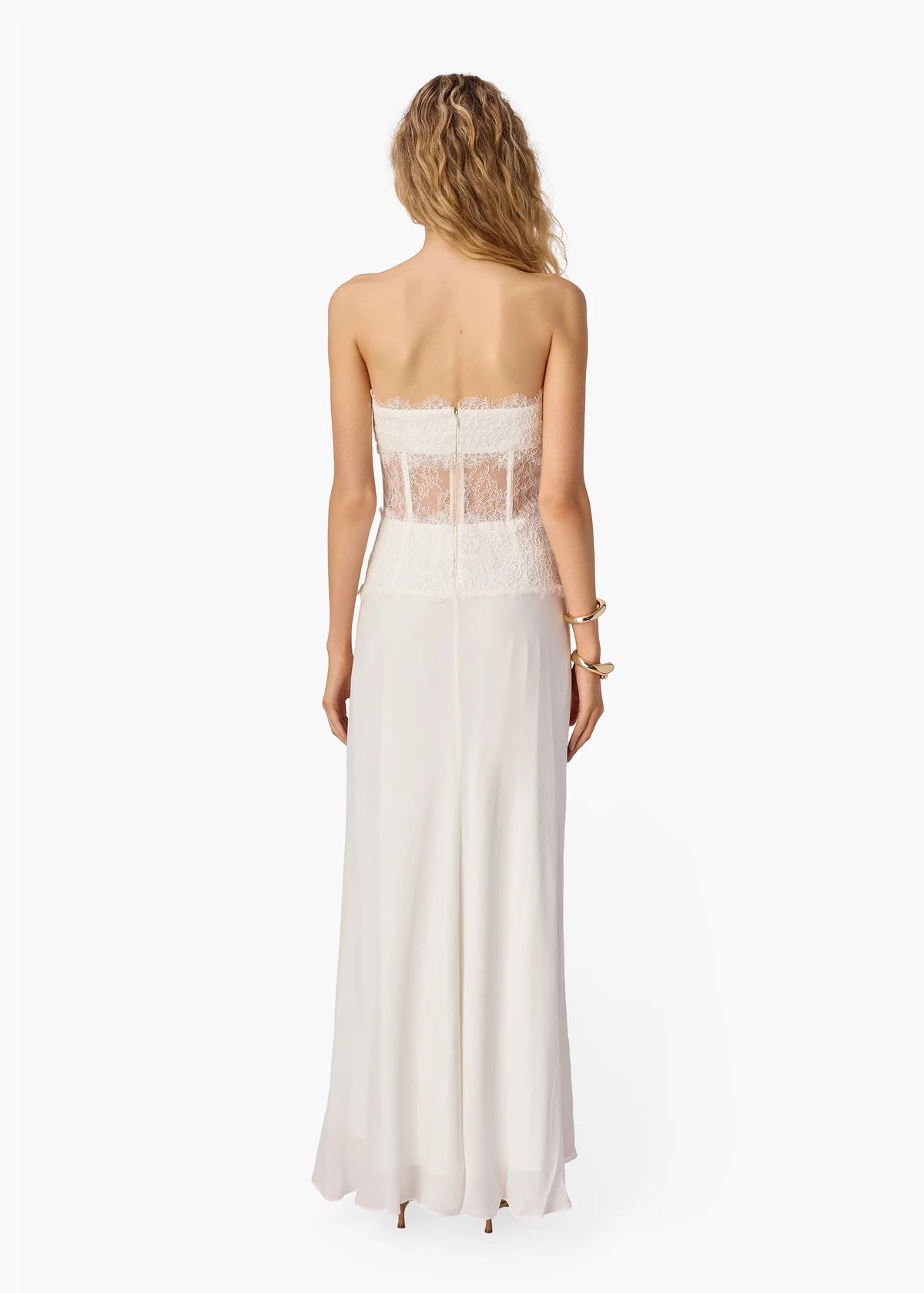 CAMI NYC Lucienne Strapless Gown in White