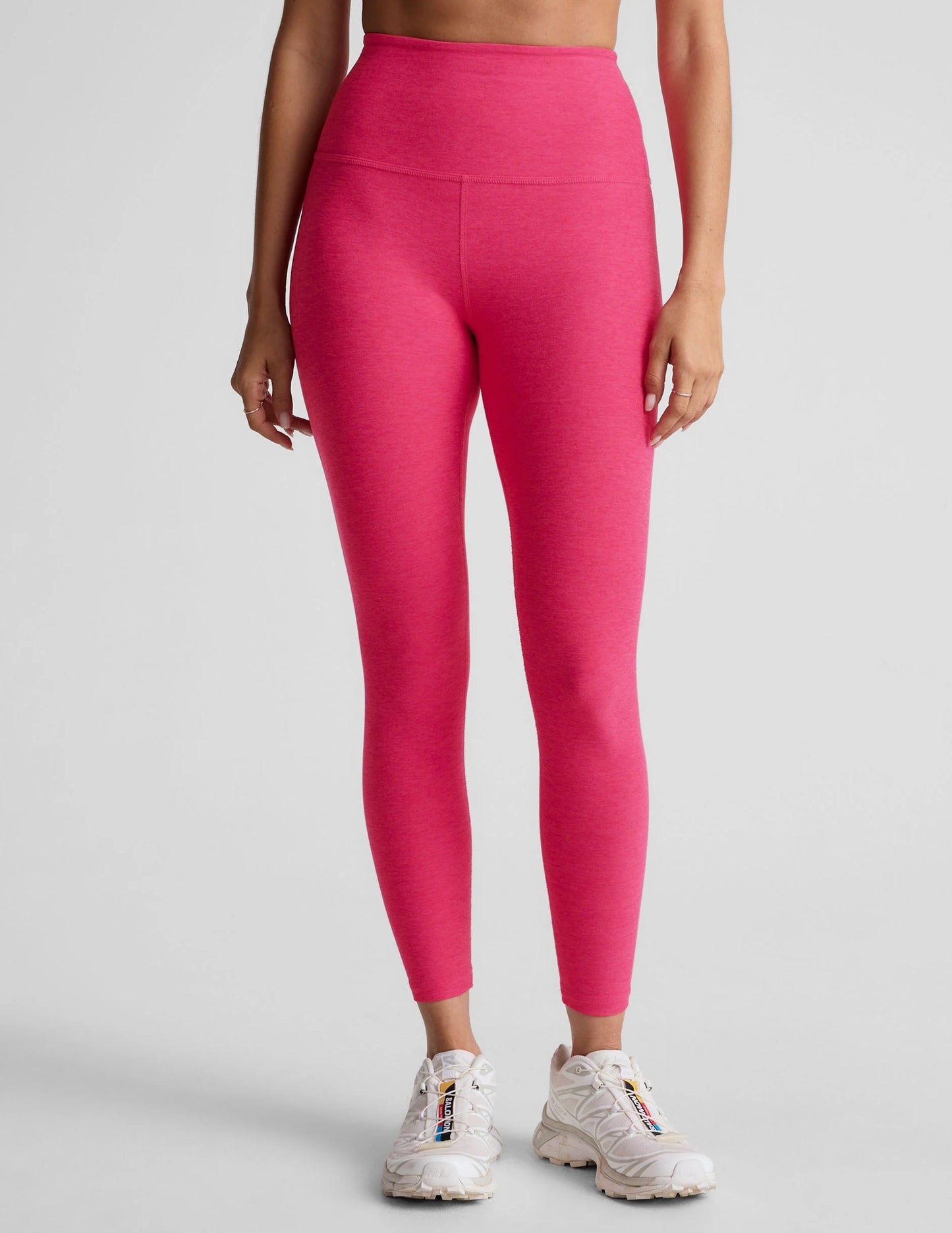 Beyond Yoga Spacedye Caught in the Midi High-Waisted Legging in Vivid Pink Heather