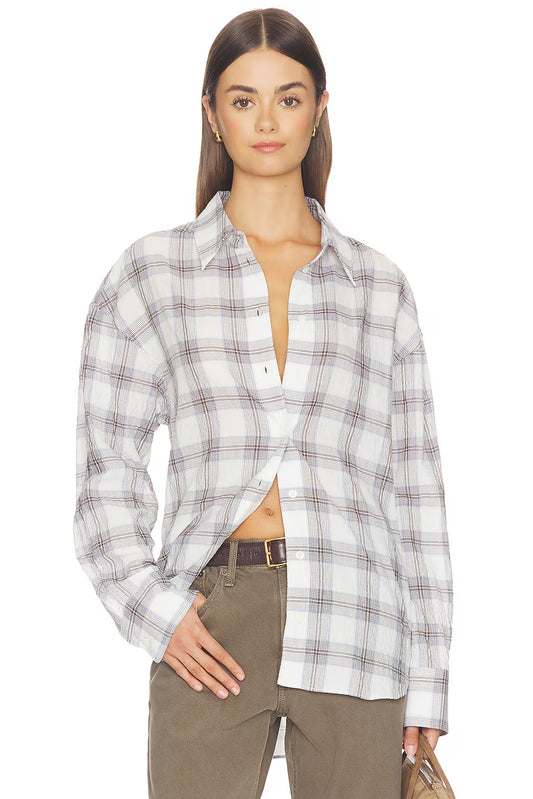 Sold Out NYC The Everything Shirt in Cream Plaid