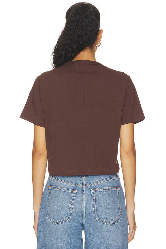 Sold Out NYC The Cropped Perfect Tee in Chocolate