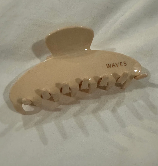 Waves by Sara J Claw Clip in Cream