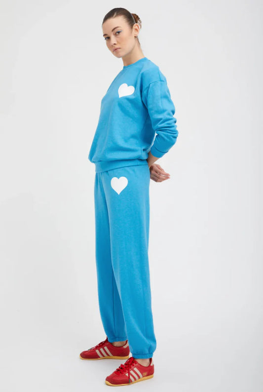 SPRWMN Heart Sweatpants in Turquoise