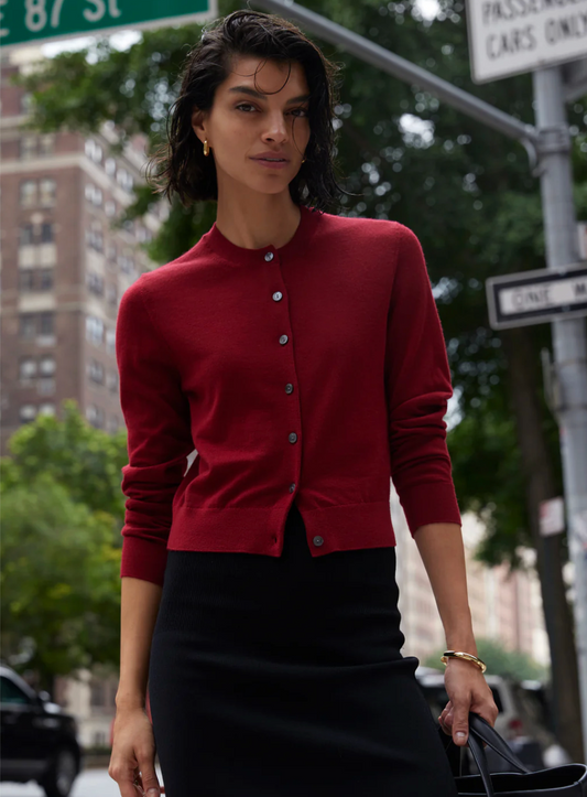 Sold Out NYC The Refined Cardi in Bordeaux