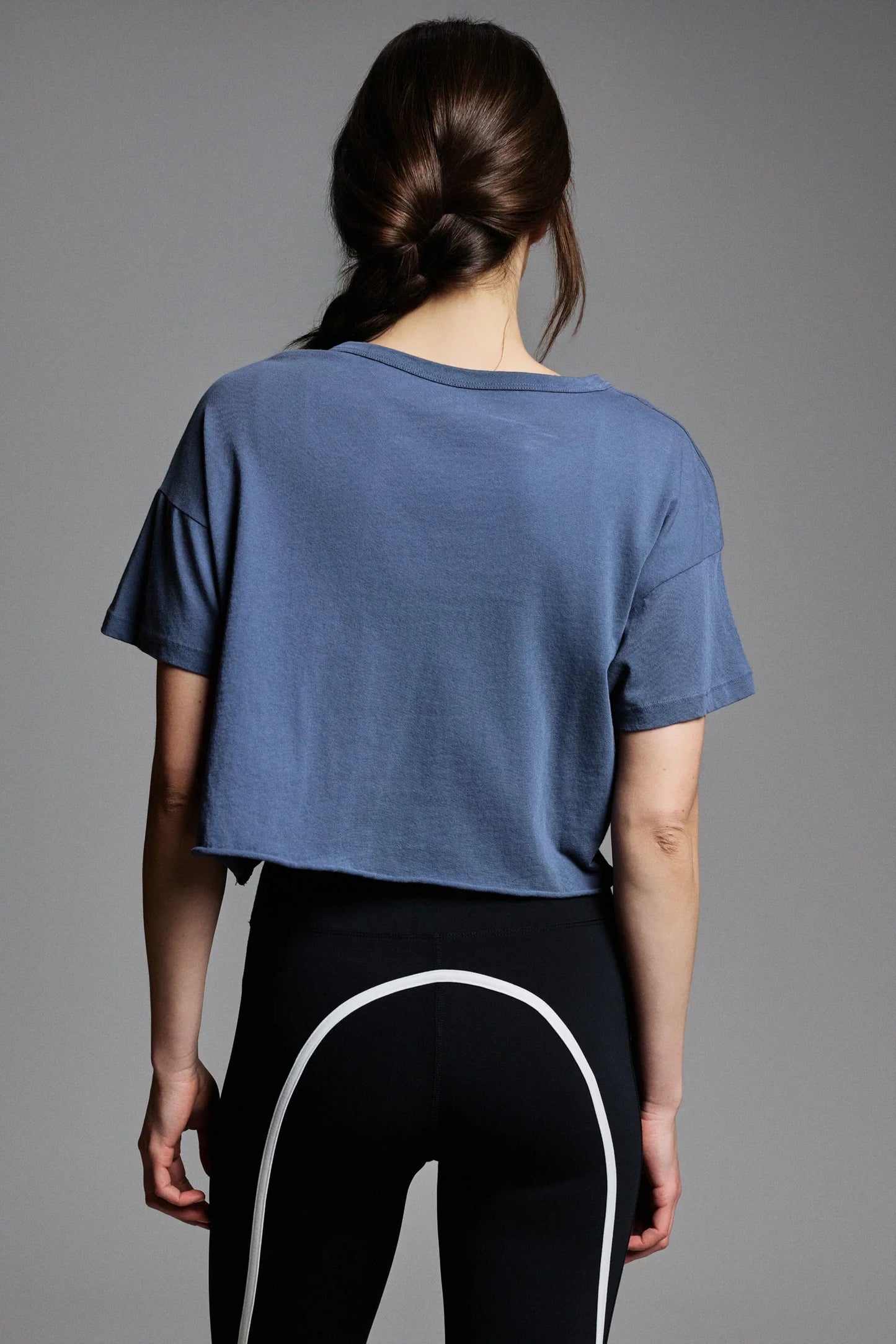 Year of Ours Crop Tee in Steel Grey