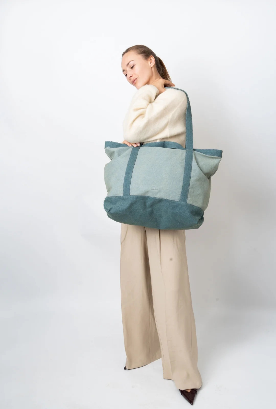 HVISK Tote Denim - Teal Tones