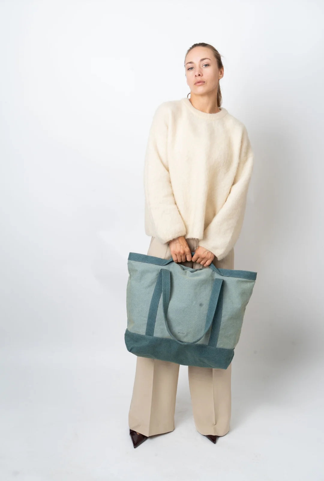 HVISK Tote Denim - Teal Tones