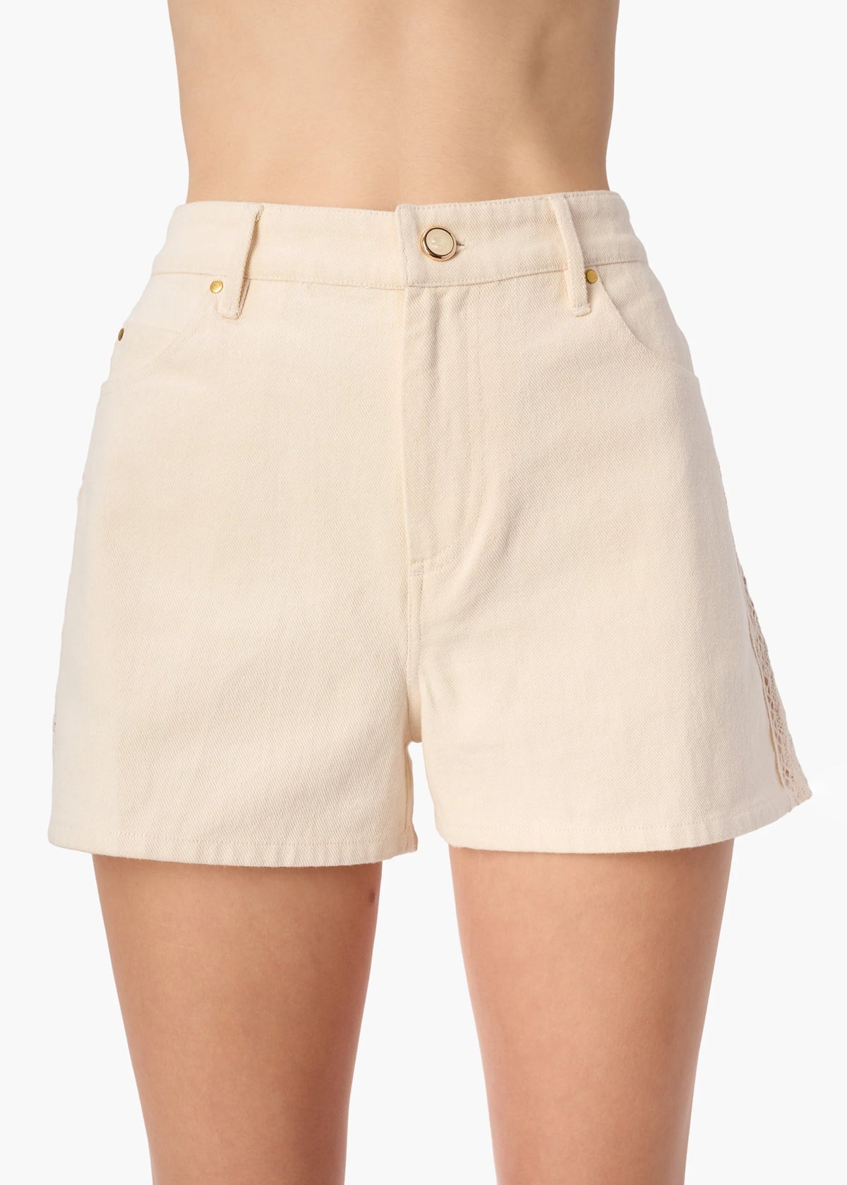 CAMI NYC Tali Bull Denim Short in Bone