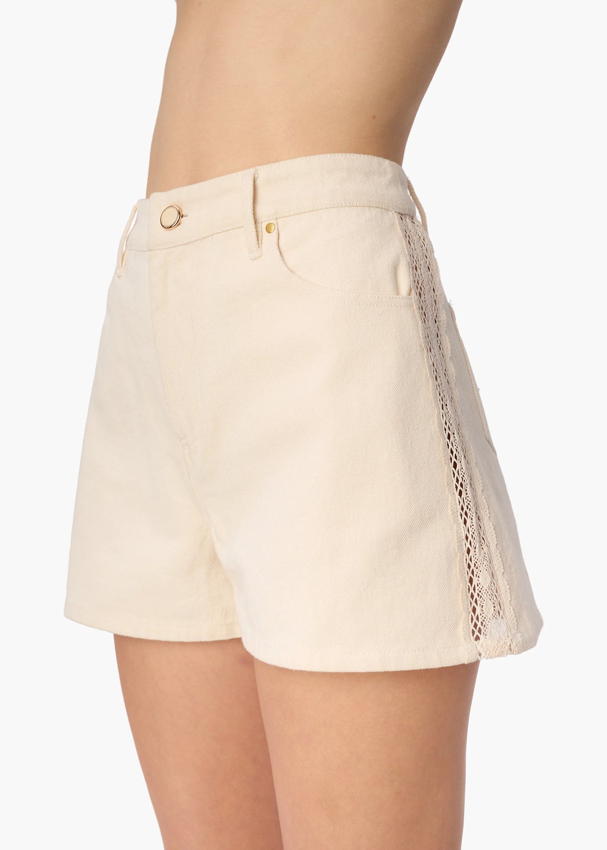 CAMI NYC Tali Bull Denim Short in Bone