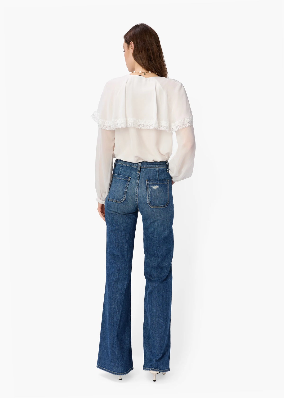 CAMI NYC Marila Chiffon Blouse in White