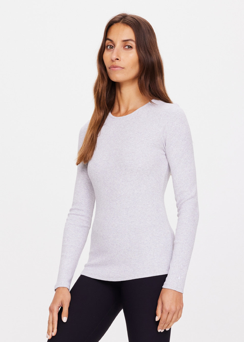 The Upside Chrissy Long Sleeve in Grey Marle