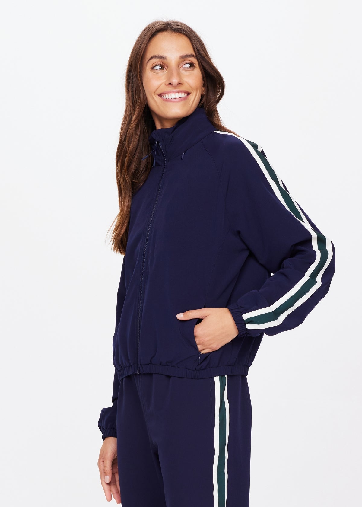 The Upside Mansi Dawson Run Jacket in Navy