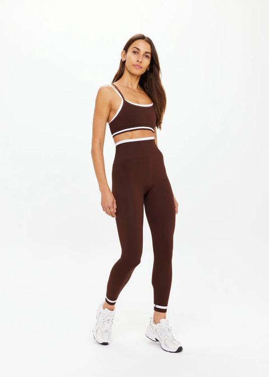 The Upside Form Seamless 25in Midi Pant in Cocoa