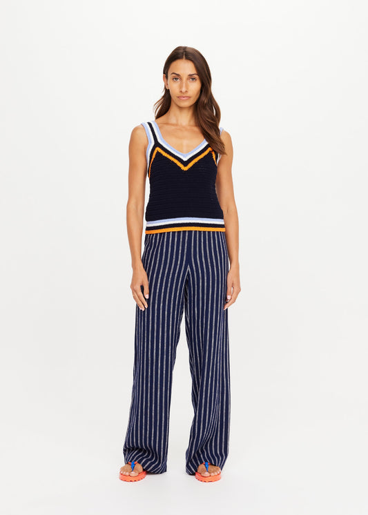 The Upside Lucien Crochet Tank in Navy