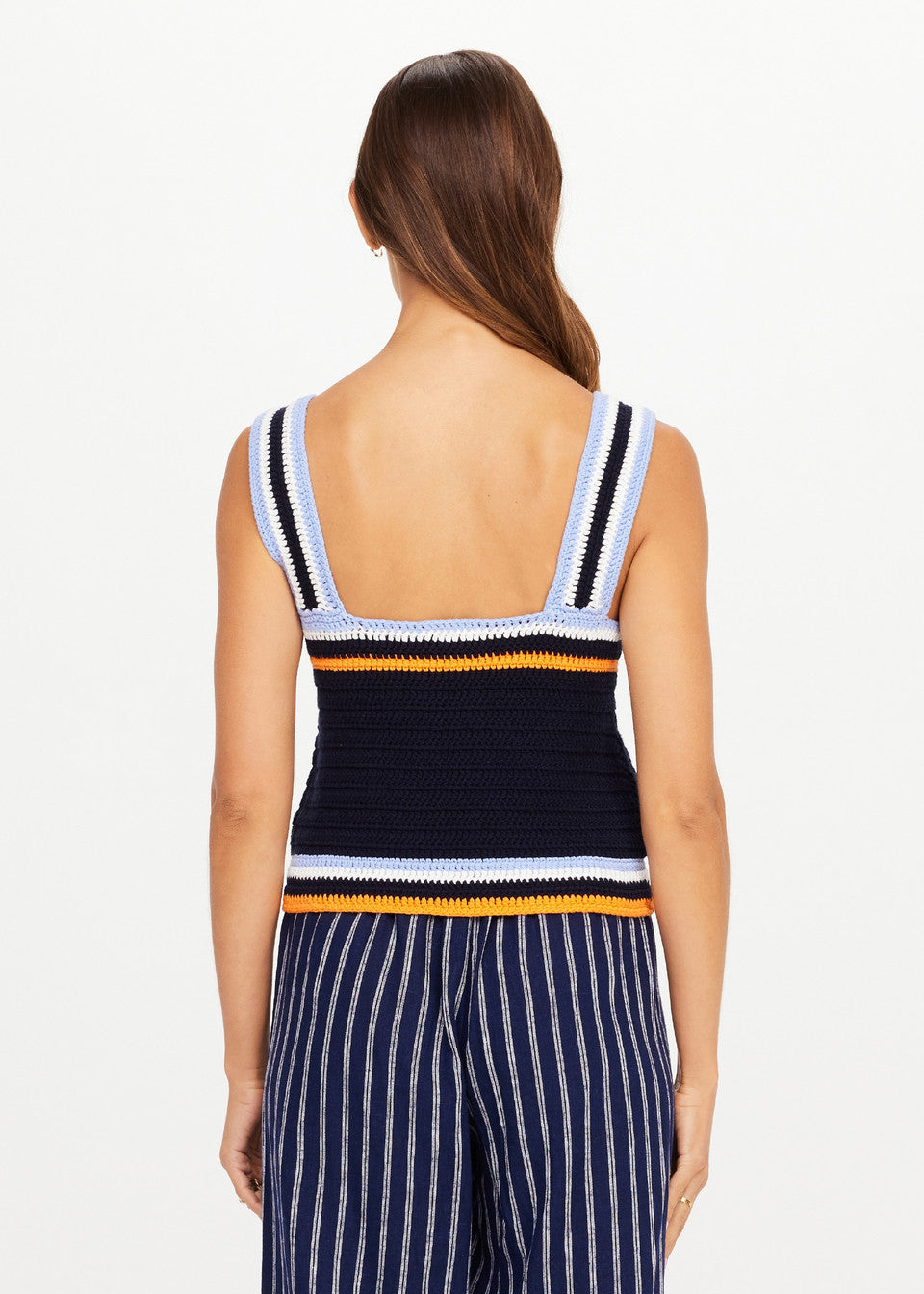 The Upside Lucien Crochet Tank in Navy