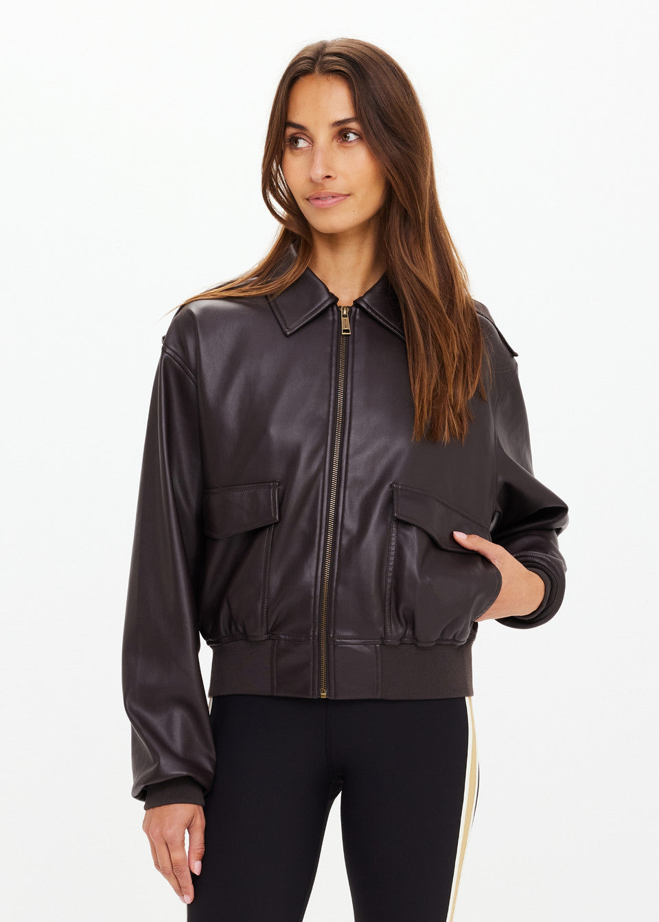 The Upside Zariah Bomber Jacket in Brown