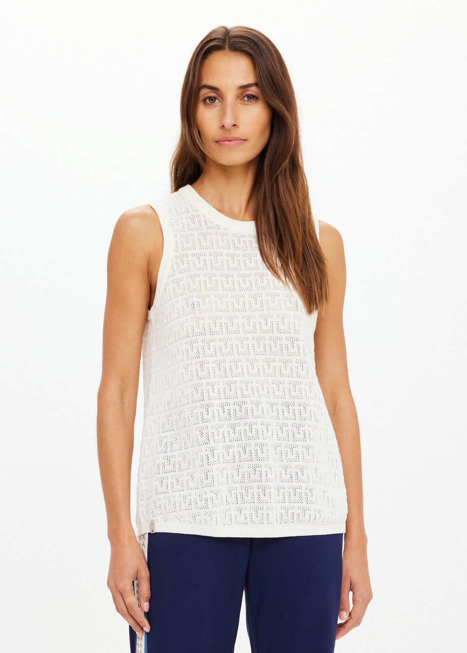 The Upside Chennai Knitted Tara Tank in Cream