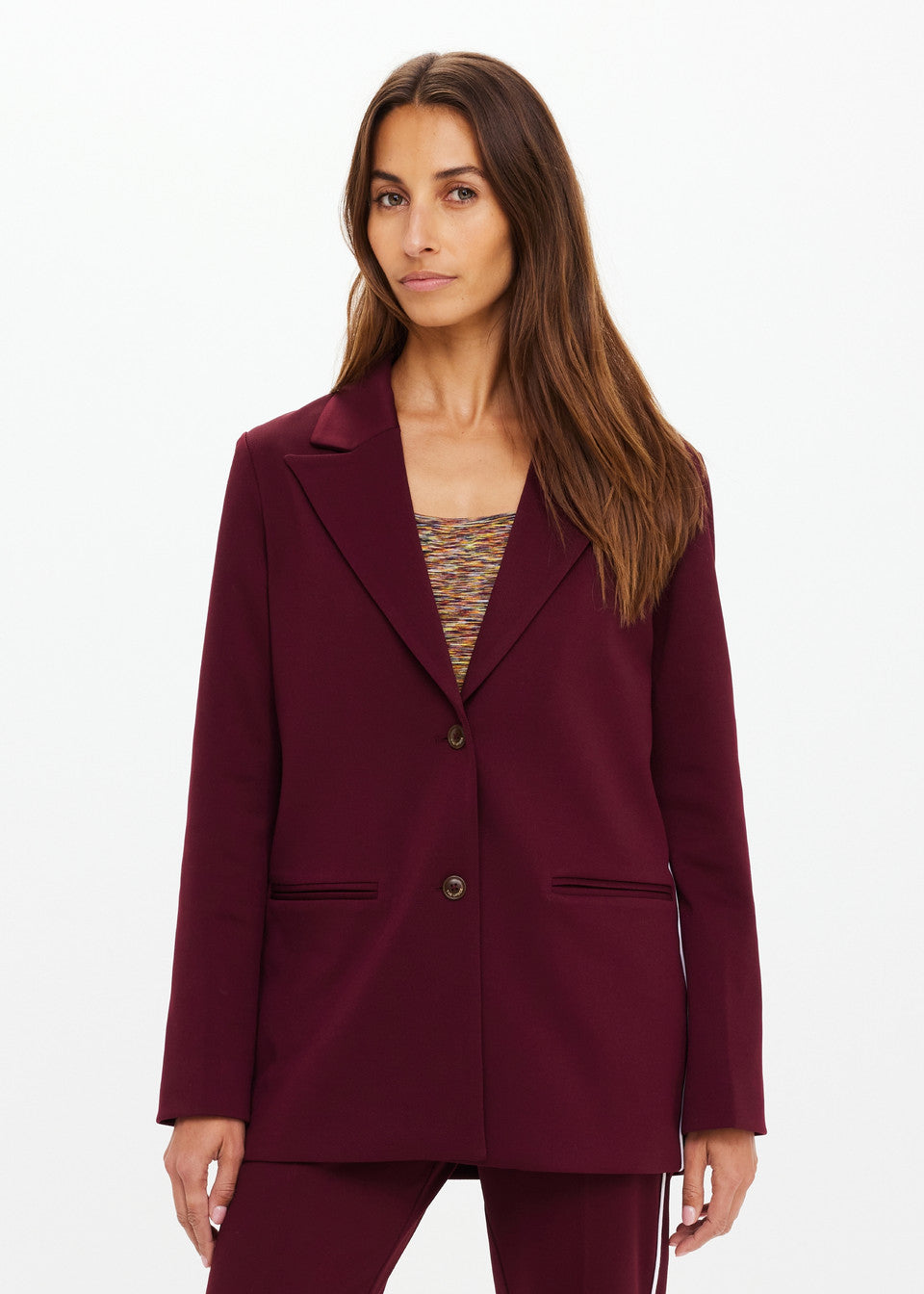 The Upside Mendoza Boyfriend Blazer in Bordeaux
