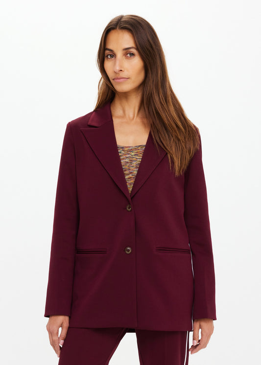 The Upside Mendoza Boyfriend Blazer in Bordeaux