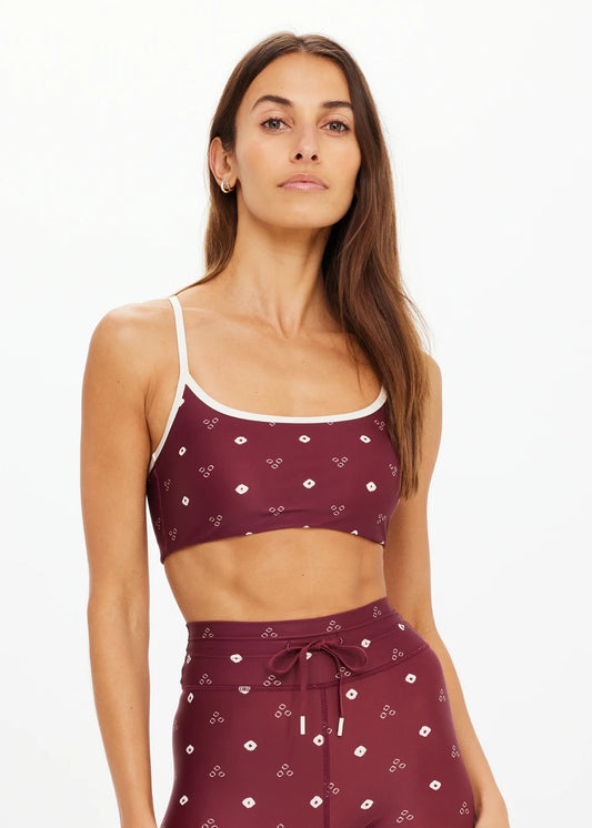 The Upside Bandhani Bowie Bra in Bordeaux