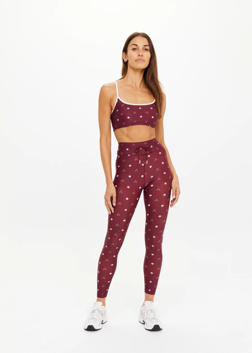 The Upside Bandhani 25in Midi Pant in Bordeaux