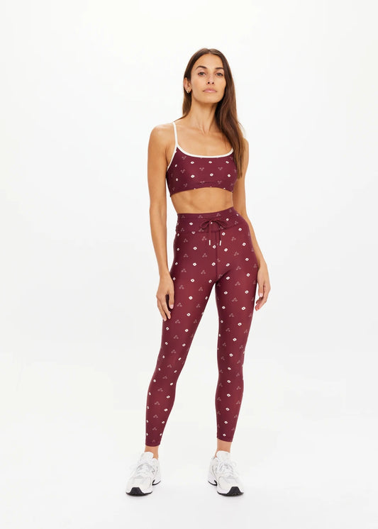 The Upside Bandhani 25in Midi Pant in Bordeaux