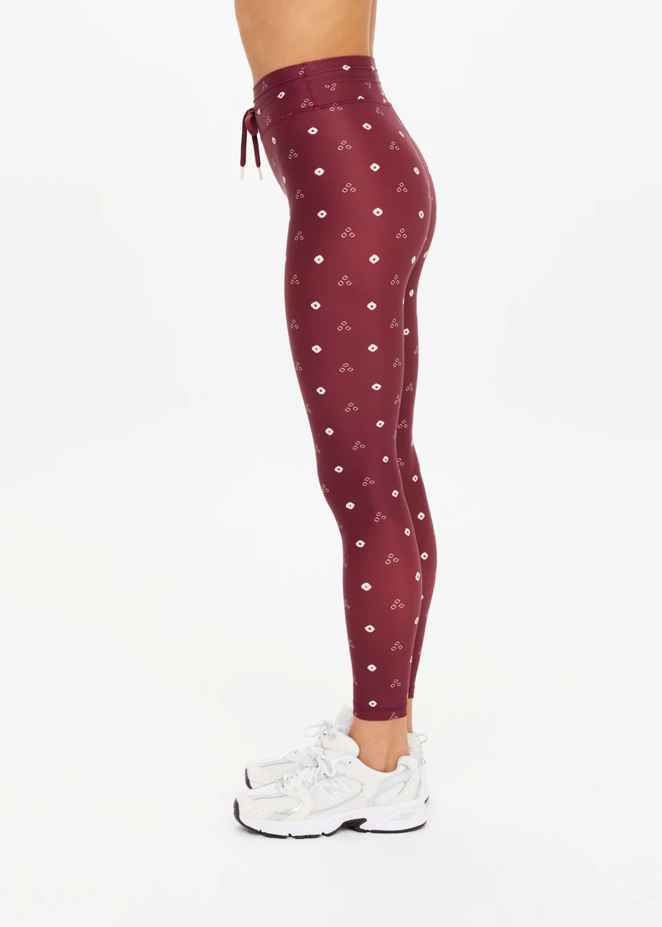 The Upside Bandhani 25in Midi Pant in Bordeaux
