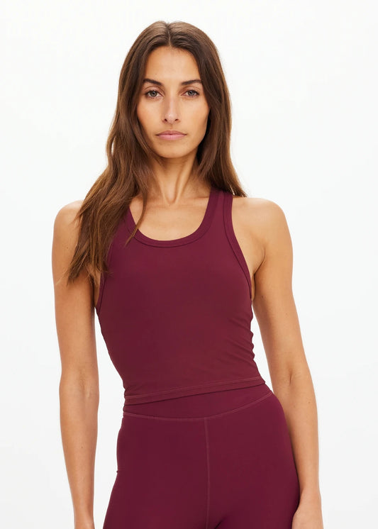 The Upside Peached Sophie Crop Top in Bordeaux
