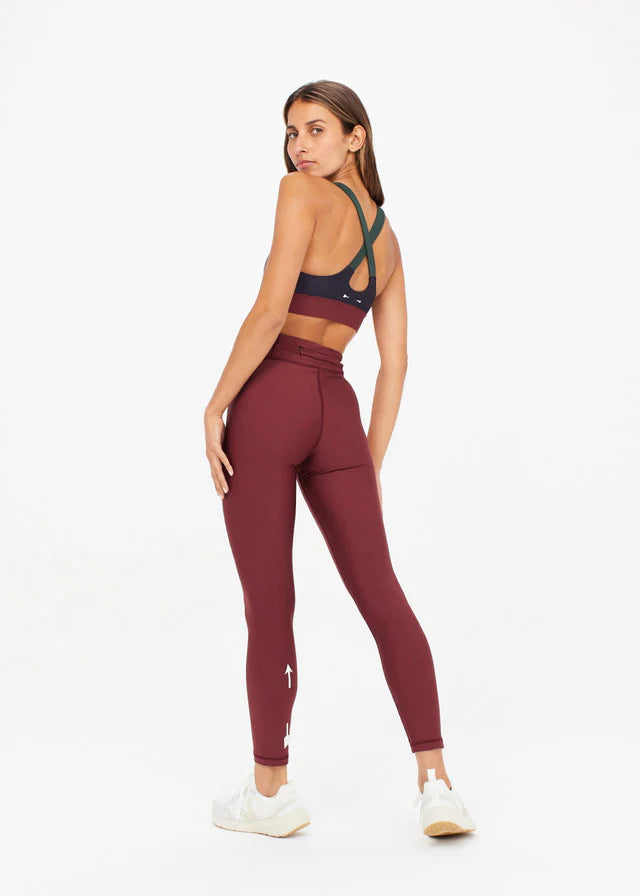 The Upside Matte Tech Midi Pant in Maroon
