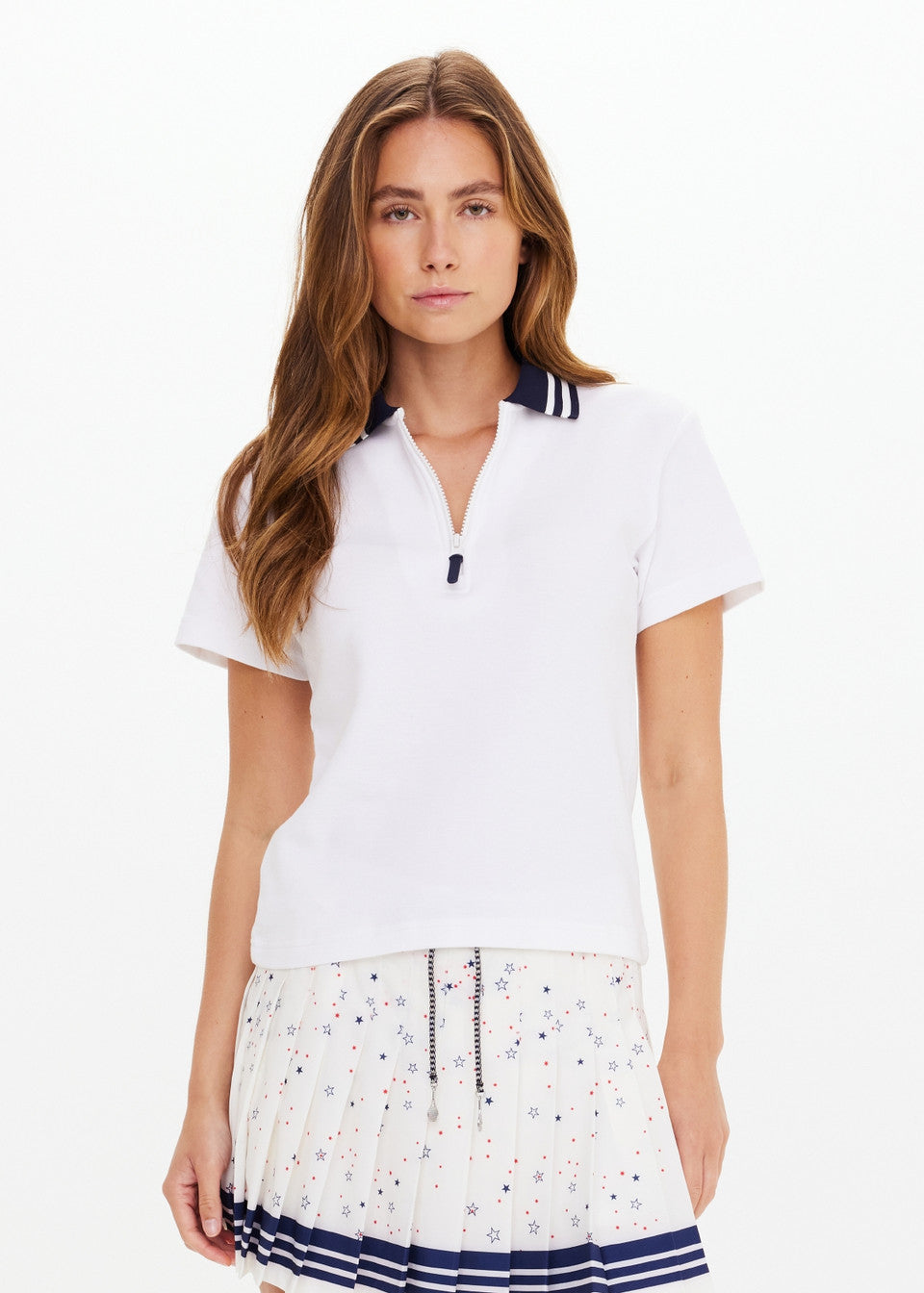 The Upside Renshaw Luma Zip Collar Polo