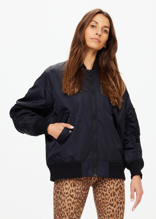 The Upside Tribute Bomber Jacket in Black