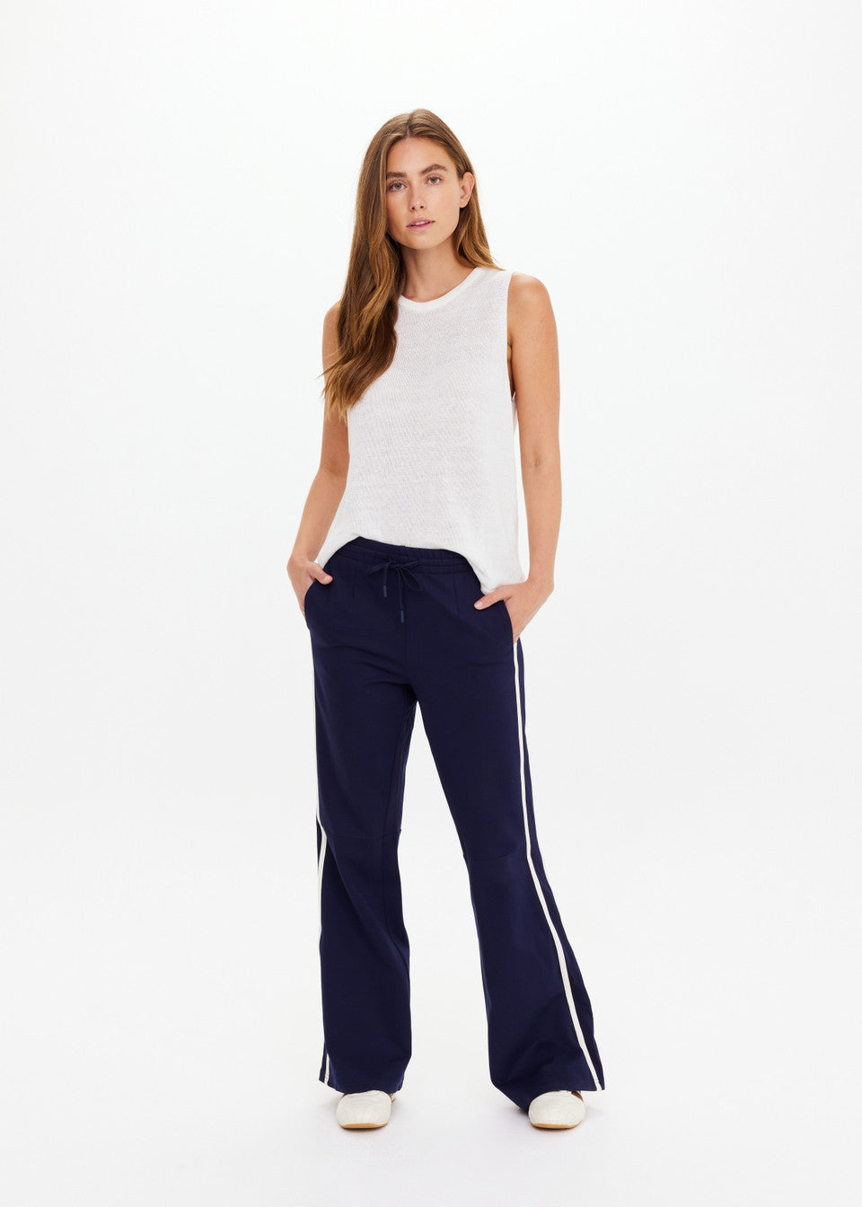 The Upside Muse Flare Pant in Navy