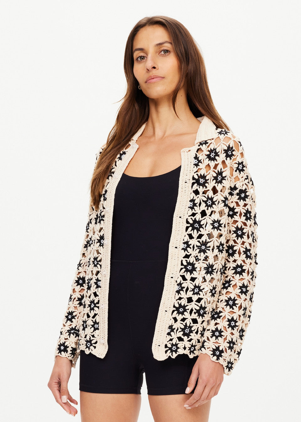 The Upside Luminary Malia Crochet Shirt